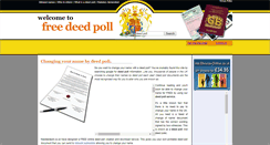 Desktop Screenshot of freedeedpoll.co.uk
