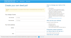 Desktop Screenshot of freedeedpoll.org
